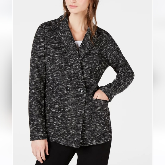 Eileen Fisher Tweedy Organic Cotton Blazer